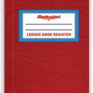 3-COLUMNAR LEDGER Red Canvas  FC size REGISTER