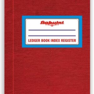 3-COLUMNAR  WITH ABC INDEX  LEDGER Red Canvas  FC size REGISTER